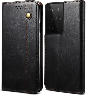 Image de Etui pour Samsung Galaxy S22 Ultra 5G, étui en cuir avec fonction stand noir