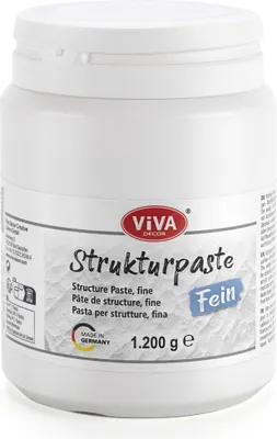 Produktbild von ViVA DECOR Strukturpaste fein weiß 1.200 g Künstlerqualität