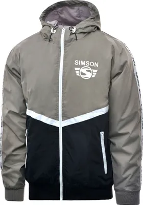 Produktbild von Windbreaker "SIMSON Suhl" - Grau/Schwarz, Größe: XXL