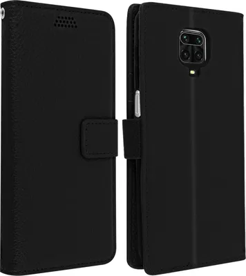 Image de Avizar, Xiaomi Redmi Note 9S / 9 Pro / 9 Pro Max Housse avec emplacements pour cartes, noir
