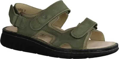 Produktbild von Finn Comfort Wanaka-Soft Damensandale, Farn/Sand (Grün), Leder, Classic - Damenschuhe Sandale bequem / lose Einlage, Grün, leder (dosel)