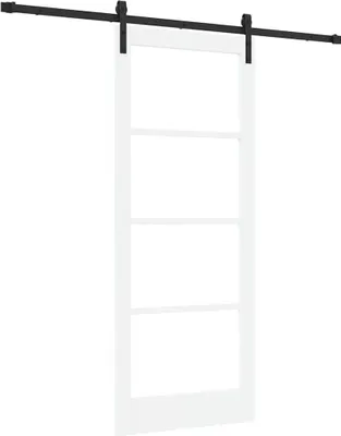 Zdjęcie produktu dla vidaXL Drzwi przesuwne ORKDAL biało-czarne 83 x 202 cm