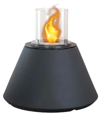Produktbild von Stromboli - Bioethanol-Holzboden-Kamin ø 60xH56 cm, grau