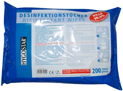 Produktbild von franz mensch Nachfüllpackung Desinfektionstücher blau 200 Stück