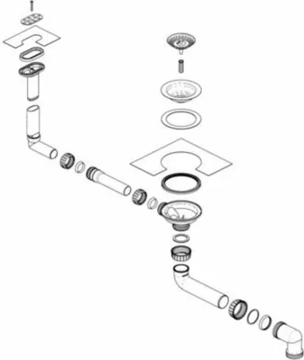 Produktbild von BLANCO Ablaufgarnitur ohne Ablauffernbedienung Überlauf oval horizontal