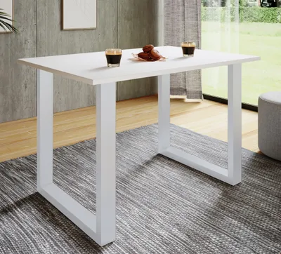 Produktbild von VCM Holzesstisch | H. 76 x B. 140 x T. 50 cm | hochwertiges und massives Fußgestell | Füße aus Eisen | Küchentisch - Xona U