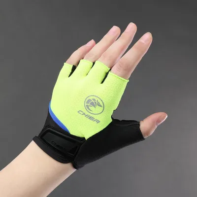 Immagine prodotto di CHIBA Youth - Guanti da ciclismo S/M giallo neon, traspiranti e imbottiti