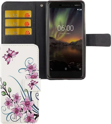 Produktbild von Handyhülle Tasche für Handy Nokia 6 2018 Lotusblume