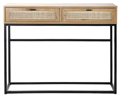Produktbild von CALICOSY -  Konsole aus Rattan mit 2 Schubladen - L100cm