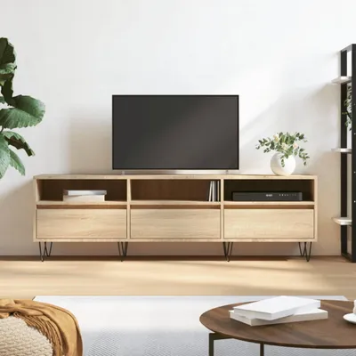 Produktbild von [Home] TV-Schrank Sonoma-Eiche 150x30x44,5 cm Holzwerkstoff , Neue Mode 2024 im häuslichen Leben