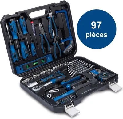 Produktbild von Werkzeugkoffer Scheppach WZK120, 97-teilig Chrom Vanadium, Soft Grip, 5.3 kg