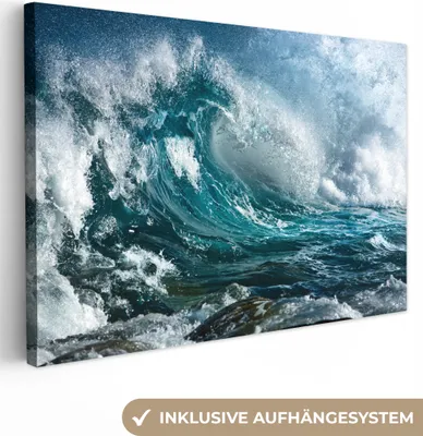 Produktbild von OneMillionCanvasses® - Leinwandbilder - 150x100 cm, Meer - Golf - Wasser, Wandbilder Kunstdruck Wanddekoration