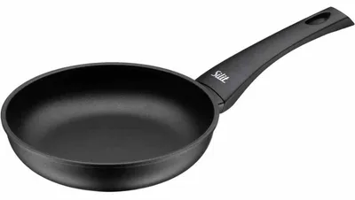 Produktbild von WMF Bratpfanne Messino 21.1030.0359, Aluminium, Ø 24 cm, Keramische Antihaftbeschichtung, Induktionsfähig, Rund, Allzweckpfanne, Schwarz, Silitan, Keramik, Gas, Induktion, Versiegelte Platte, Bakelit
