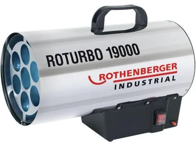Obrázok produktu pre Generátor teplého vzduchu – ROTHENBERGER – Roturbo 19000 – 18,5 kW – Nízka výška – Šedá farba