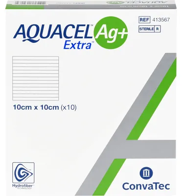 Zdjęcie produktu dla AQUACEL Ag+ Extra 10X10CM, 10 St KOM