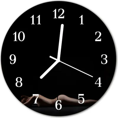 Produktbild von Glasuhr Wanduhr Küchenuhr Echt-Glas 30fi cm Frau schwarz