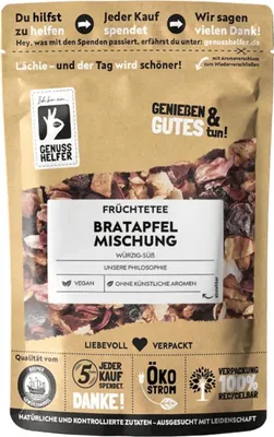 Produktbild von Bratapfel Früchtee, lose, Tee mit Früchten, Wintertee, fruchtig-süß, 10 x 100g