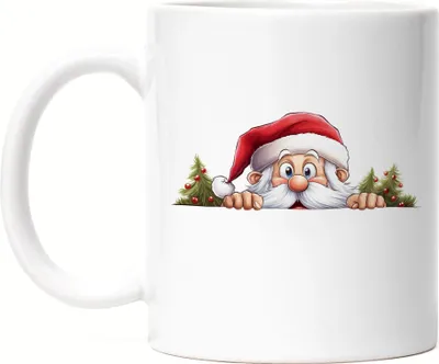 Produktbild von Süßer Weihnachtsmann Tasse Weiß Weihnachten Christmas Nikolaus Advent