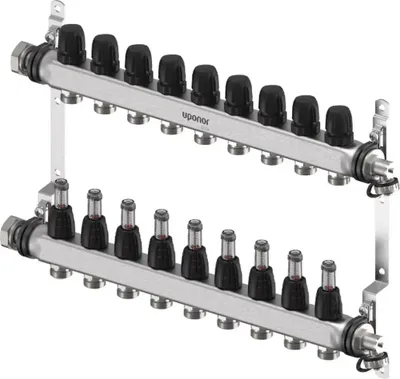 Obrázok produktu pre Rozdeľovač UPONOR Vario S, FM, 9xG3/4, Euro - G1, 1 ks.