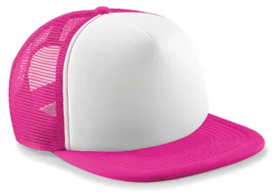 Produktbild von Beechfield B645 | Vintage Snapback Trucker Cap / Kappe / Mütze / Hut - Farbe: Fuchsia/White - Größe: One Size