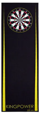 Produktbild von Kingpower Dartteppich mit Abwurflinie, Dart Zubehör mit Motiv, Dartmatte mit Oche, pflegeleichter Teppich rutschfest , Auswahl:Design 13 - 237 x 80 cm