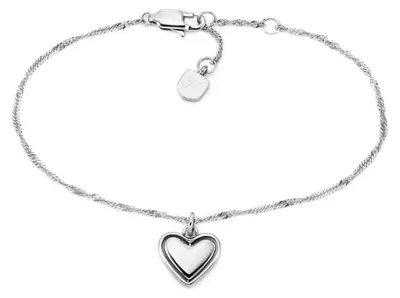 Produktbild von Fossil Damen Edelstahl mit Karabinerverschluss schmales Kettenarmband
