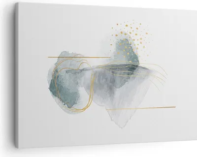 Produktbild von Bild auf Leinwand - Leinwandbild - Einteilig - Aquarell Flecken Gold - 70x50cm - Wand Bild - Wanddeko - Wandbilder - Leinwanddruck - Bilder - Wanddekoration - Leinwand bilder - Wandbild - AA70x50-4830