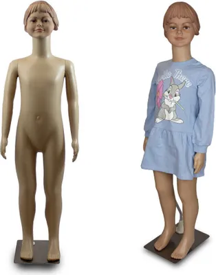 Produktbild von Schaufensterpuppe Weiblich Mädchen Schaufensterfigur Mannequin Schneiderpuppe 360° beweglich 110cm MS-16986