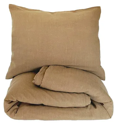 Produktbild von Leinenbettwäsche Naira Mustard – Set 140 x 200 cm, 70 x 90 cm