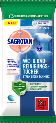 Immagine prodotto di SAGROTAN® 3091405 WC-Reinigungstücher 60 Tücher