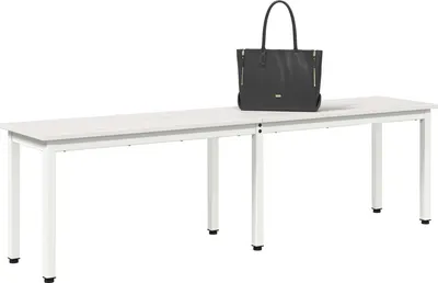 Produktbild von “2026 Modern“ Bank Weiß 160 x 35 x 45cm Massives Kiefernholz - Designermöbel 616952 - Sitztruhen