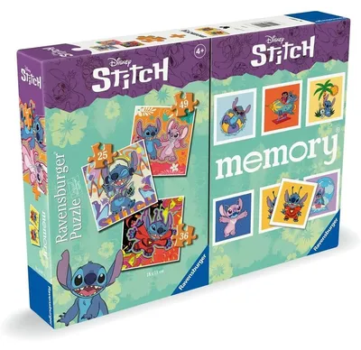 Obrázek produktu pro Sada tří puzzle s motivem Disney Stitch + sada pexesa