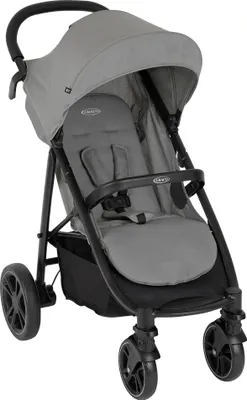 Produktbild von Graco EeZeFold™ Sportwagen mit cleverem Faltmechanismus, ab Geburt bis ca. 3 Jahre (bis 15 kg), inkl. Regenverdeck, grau, Steeple Gray