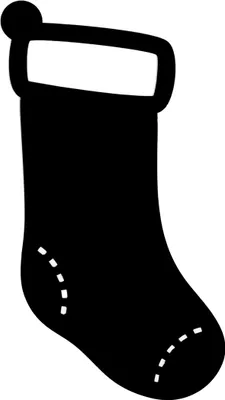 Produktbild von Weihnachten Stahlsocke Anhänger Schwarz Weihnachtsdekoration