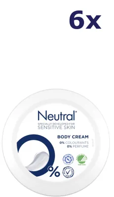 Image de 6 crèmes pour le corps neutres sans parfum, 250 ml