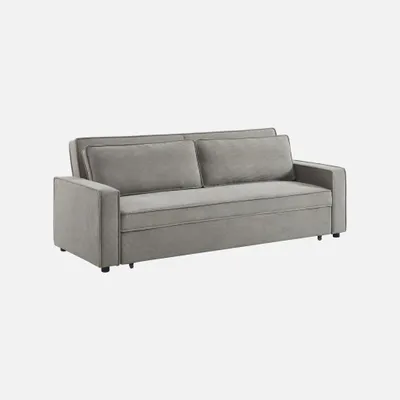 Produktbild von sweeek - 3-Sitzer Schlafsofa mit Cordbezug - Hellgrau