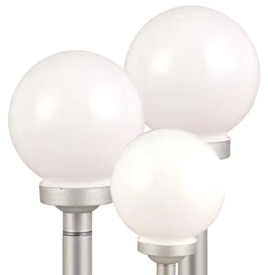 Produktbild von 3er Set LED Außen Solarleuchten, Kugel weiß, 15 und 20 cm