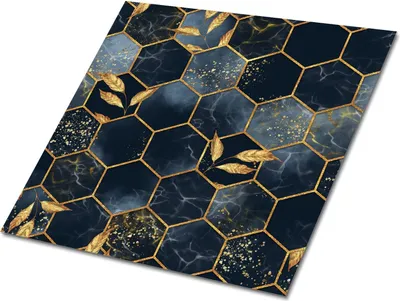 Produktbild von Selbstklebende Platten 30x30 cm Wandpaneele 9 Stück im Set Wanddeko - Blätter und Sechsecke.