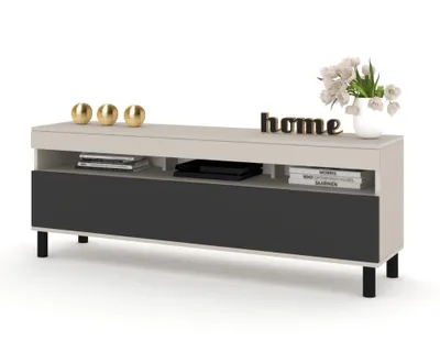 Produktbild von TV-Lowboard Fernsehschrank PLAY STEHEND Cashmere/Schwarz 140cm