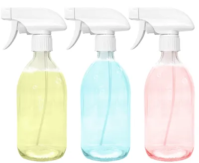 Produktbild von BiOHY Glas Sprühflasche 500 ml, Glasflasche, Pumpsprühflasche, Handsprüher – 3x Glassprühflasche