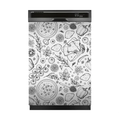 Produktbild von Magnete Dekorative 60x80 cm Küche Magnetmatte Spülmaschine - Lebensmittel Kochen Gemüse