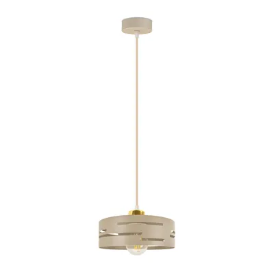 Produktbild von LUXOLAR Pendelleuchte 20cm Beige Gold E27 1-flammig höhenverstellbar