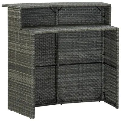 Immagine prodotto di Tavolo da Bar per Esterni Grigio 120x55x110 cm in Polyrattan