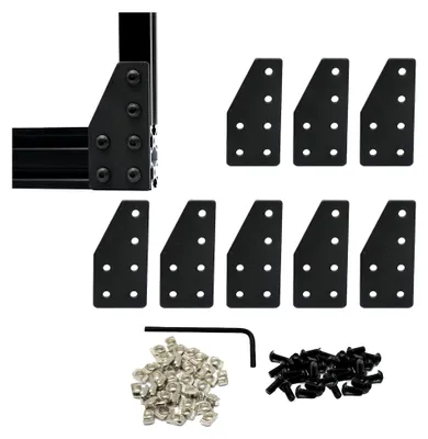 Produktbild von 8 Sets L-förmige Gelenkplattenverbinder mit 6 Löchern für 2040 Aluminium-Extrusion