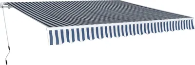 Produktbild von Gelenkarmmarkise 400 cm Blau/Weiß