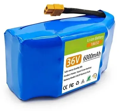 Zdjęcie produktu dla Akumulator litowo-jonowy 36 V – zestaw akumulatorów 10s2p – pojemność 10 000 mAh – do hoverboardów i hulajnóg samobalansujących – do elektrycznych monocykli