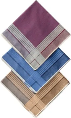 Produktbild von D&L Herren Taschentuch Set - 12 Stück - Dunkel Uni - 100% Baumwolle Satinisiert - 40x40 cm - Blau, Braun, Bordeaux
