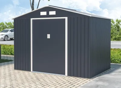 Produktbild von Gartenhaus PHOENIX D - 277x259x203cm / 7,17m2- dunkelgrau