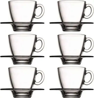 Produktbild von 12tlg. Set Espressotassen mit Unterteller Aqua