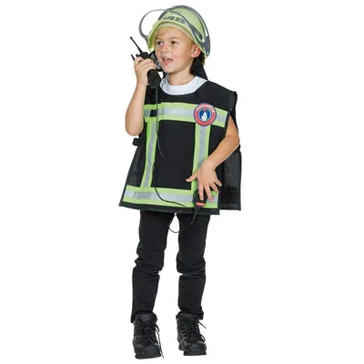 Produktbild von Kinder Feuerwehrmann Kostüm-Weste / Größe: 128
